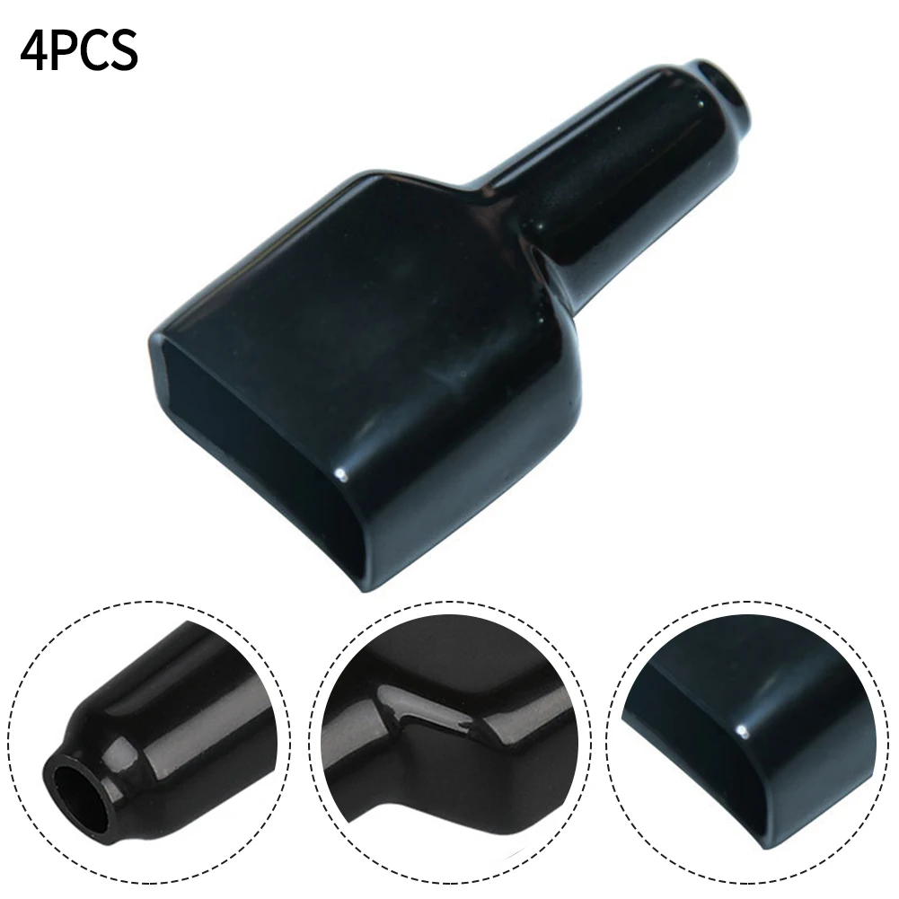 4Pcs/set Plug Cover Waterproof 50A For Anderson Plug Connector Dustproof Cable Jacket Black For Caravan Solar Panel Hand Tool