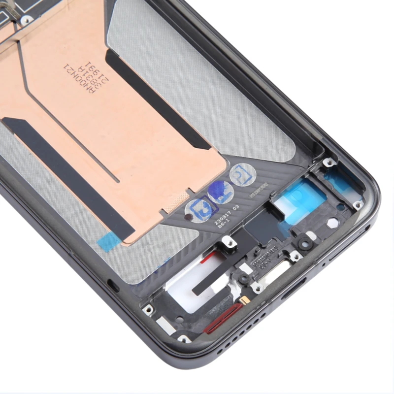 For Xiaomi 14 Mi14 LCD Front Frame Housing Middle Bezel Chassis With Side Buttons Smartphone Repair Parts.