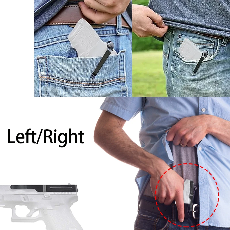 

Concealed Carry Gun Belt Clip Left/Right Hand Draw Tactical IWB Gun Holster G43X Mos Belt Clip ClipDraw G 17 19 22 23 35 43X