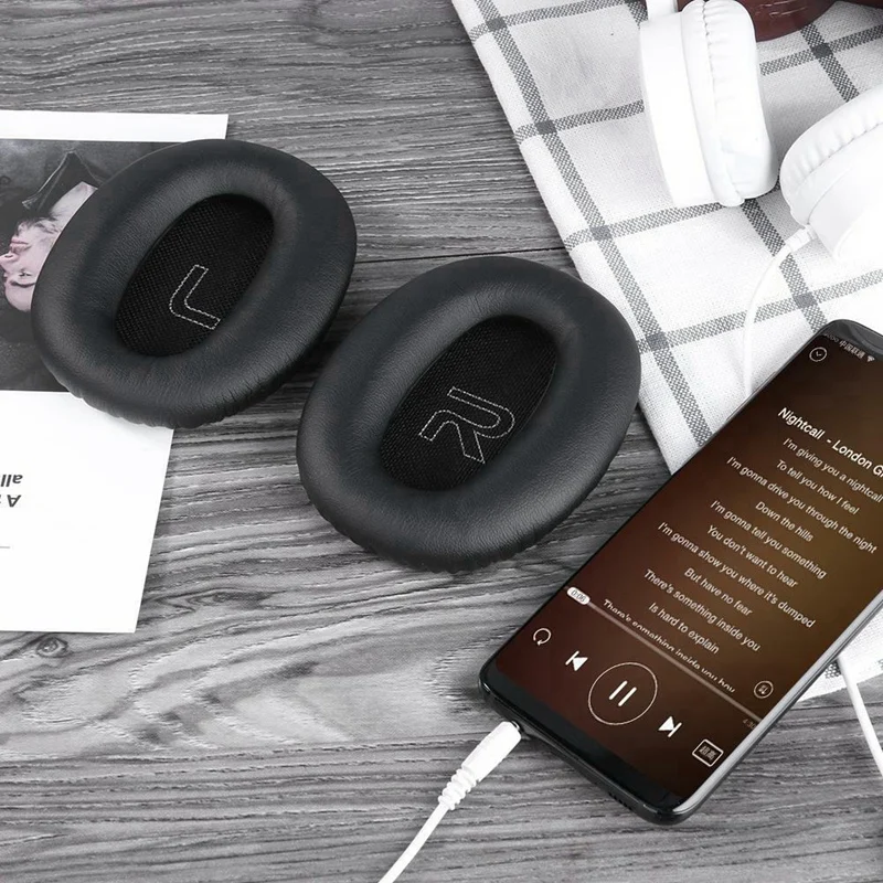 1 paio di cuscinetti per auricolari in schiuma di ricambio per cuffie Edifier W820bt nero