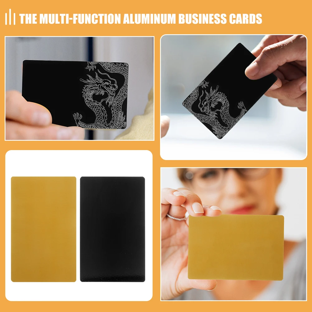 

10 Pcs Blank Cards Aluminum Business Aluminium Marking Visiting Engraving Blanks