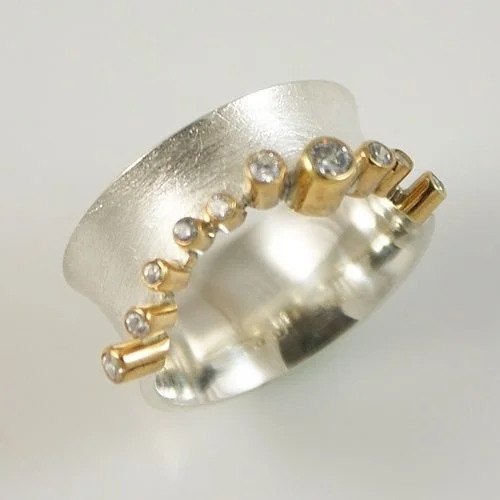 Simple style, scattered and embedded with artificial gemstones, copper material women's jewelry ring, suitable for parties