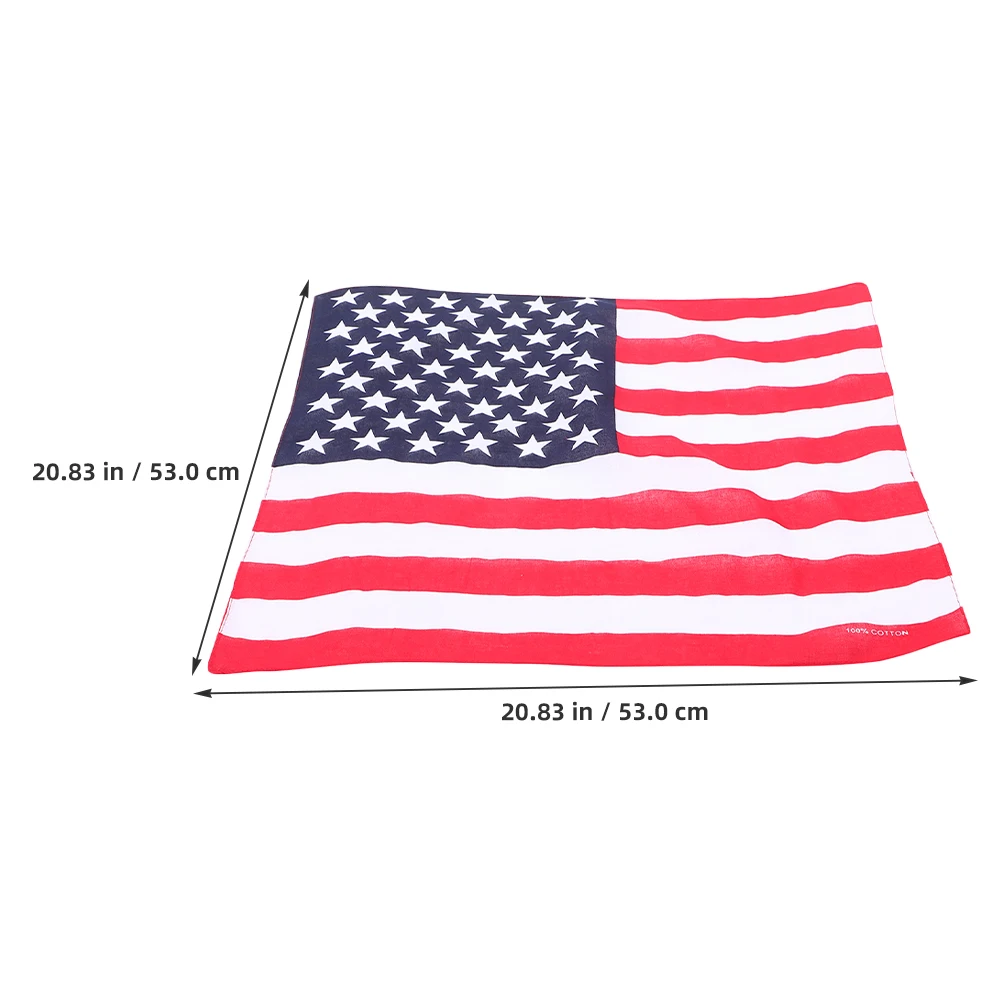 Morbido foulard multifunzionale Bandana bandiera americana stampa fascia per capelli sciarpa patriottica riutilizzabile per esterni fazzoletti tascabili 4 luglio