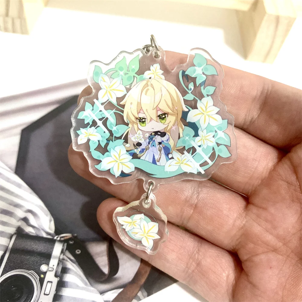 Luocha Herta Tingyun Honkai: Star Rail Q-Version Acrylic Figures Keychain Bag Pendants Car Keyring Gifts Anime Accessories Women