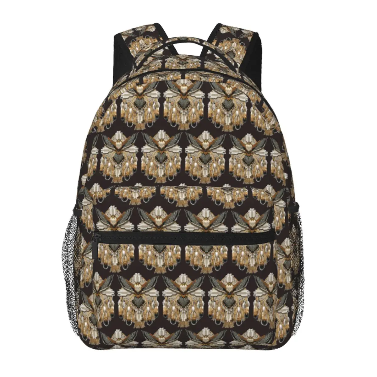 Aplomado Falcon Native American Mandala Backpack Student BookBag Children School Bag Computer Shoulder Bags for Men Women