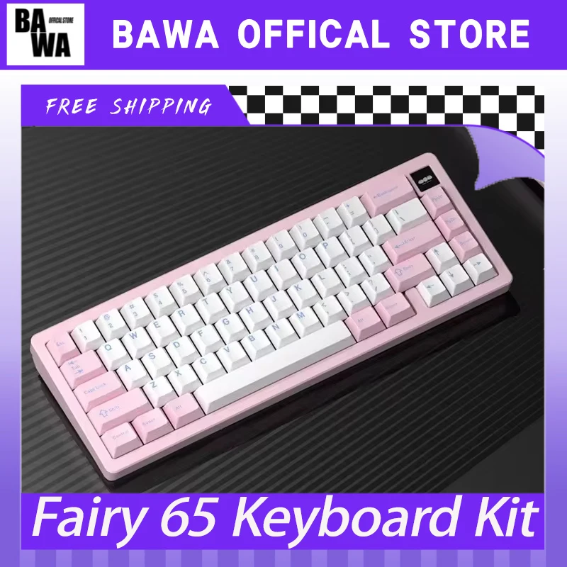 Fairy 65-Kit de teclado de aluminio, inalámbrico, modo Dual, Barebones mecánicos personalizados 65% para Pc, regalos para jugadores