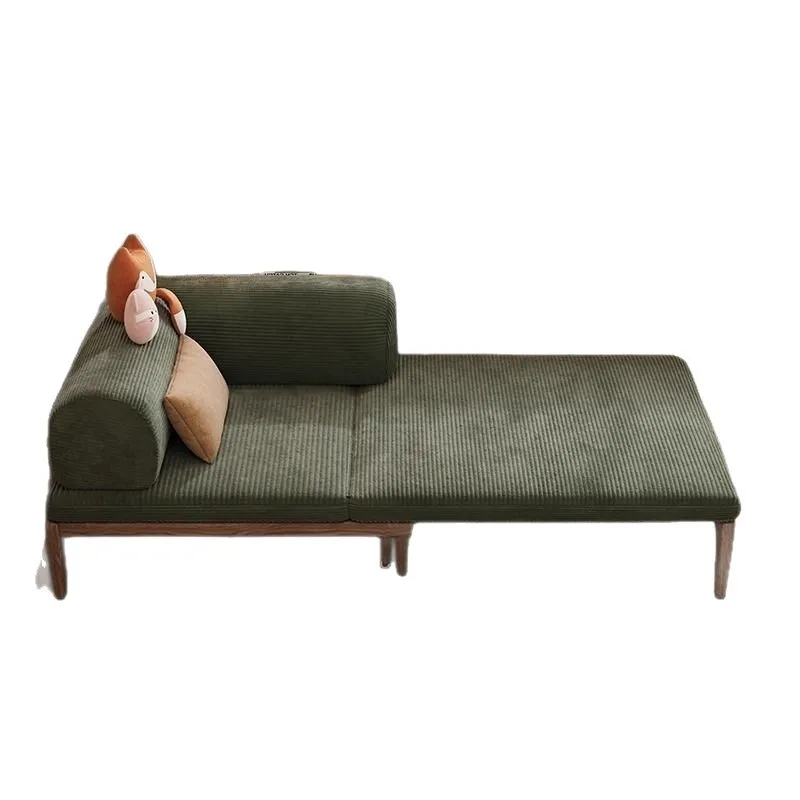 Multifunctional sofa bed Small apartment folding sitting and sleeping dual-purpose study bedroom Solid wood single pull-out