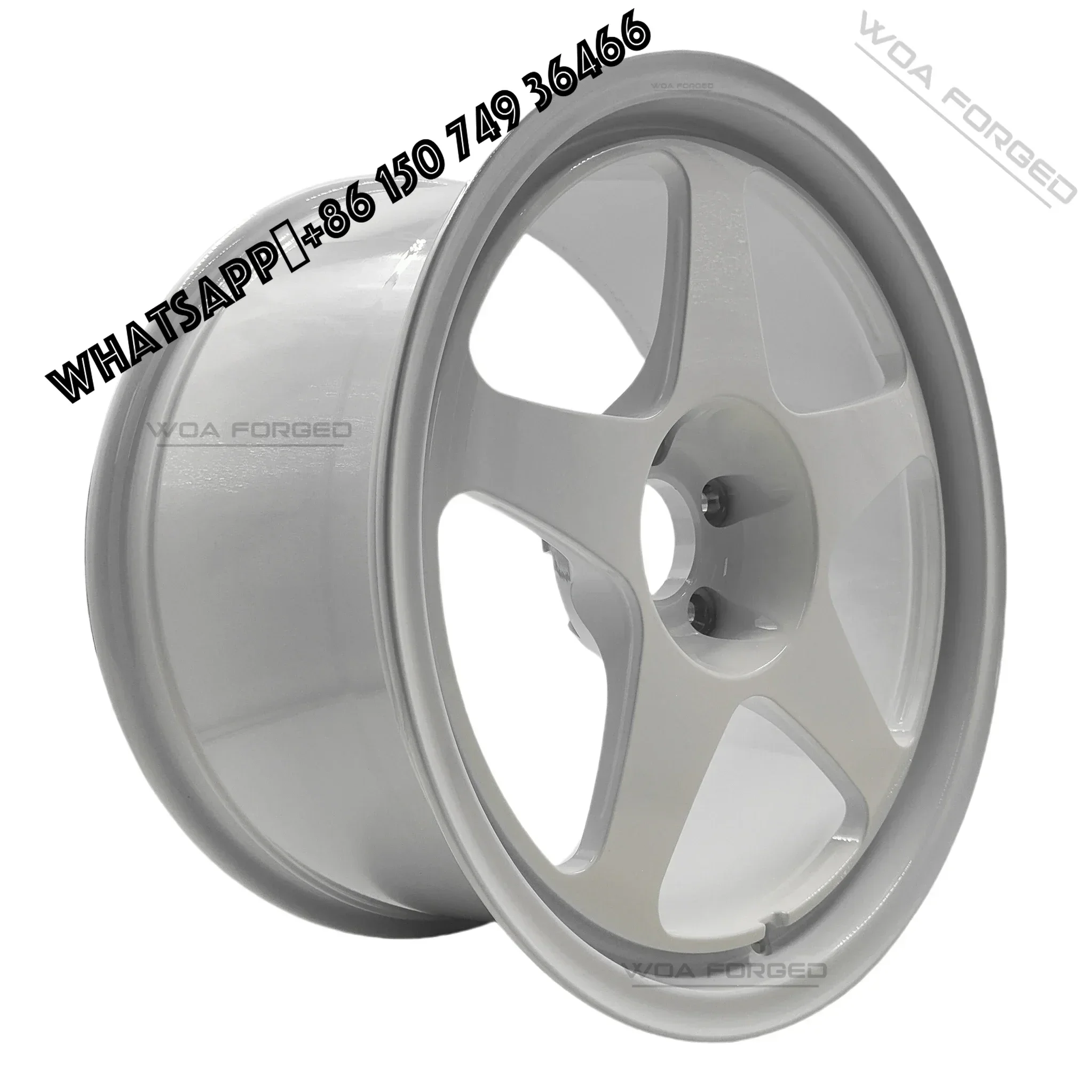 

6061-T6 New Arrival 17 18 19inch 5/112 5x114.3 5x120 5 Spoke White Wheels for Passenger Car