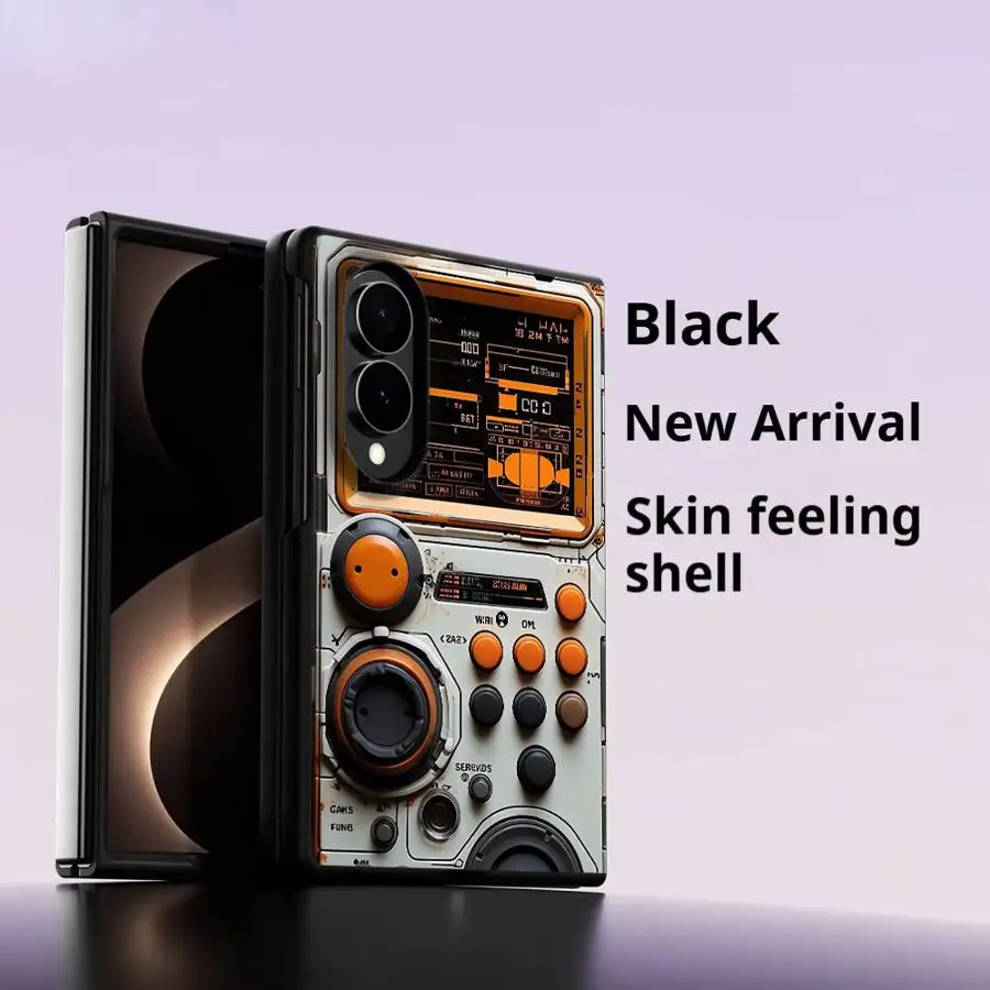 Luxury Phone Cover Case for Samsung Galaxy ZFold Wide Z Fold8 Wide Z Fold 8 ZFold8 Retro Game Console Pattern