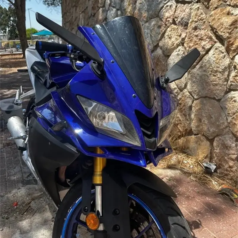 Motorrad Neue Front Verkleidung Winglet Flügel Abdeckung Trim Für Yamaha R15 V3 2017 2018 2019 2020 2021 Shark Fin Schnabel moto Zubehör – Detail 2