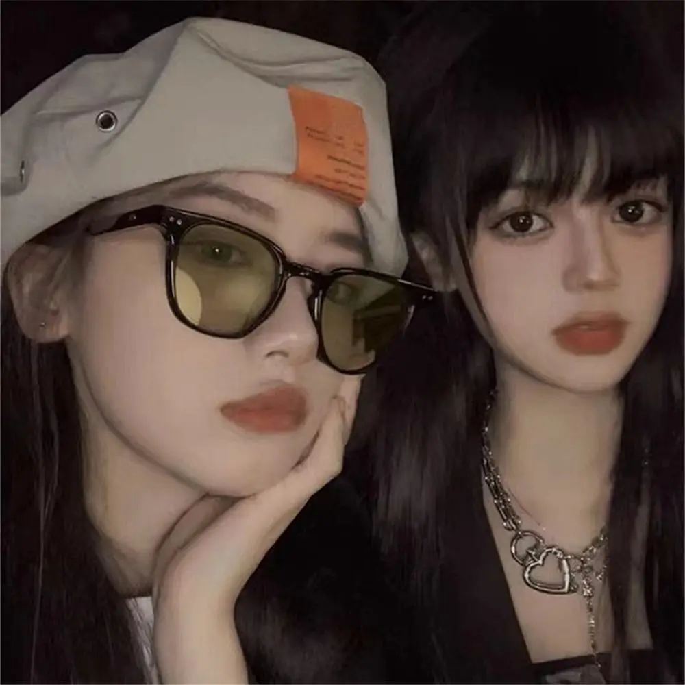 Women's Fashion Black Eyewear Vintage Men Shades Square Sunglasses Oversized Sunglasses