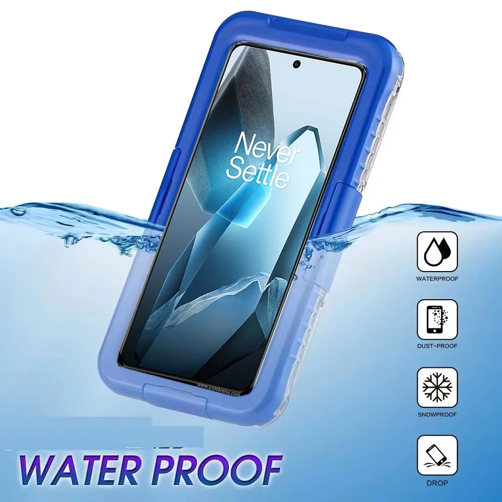 UnIversal Waterproof Phone Case for OnePlus 13 Swimming Pouch Transparent Shockproof Cover Protect Bumper