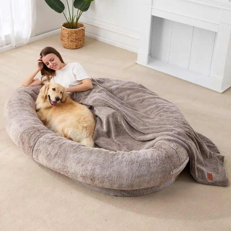 memory foam luxury human size dog bed giant large xl donut cave sofa best seller accessories dog pillow mattress bed pet product