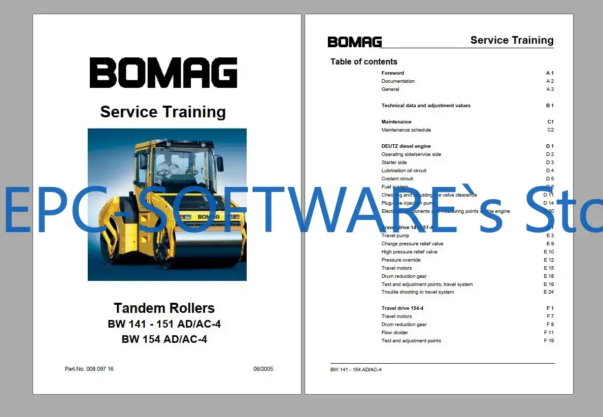 

EPC-SOFTWARE BOMAG 2.08GB DVD Full Set Service Manuals - Service Training