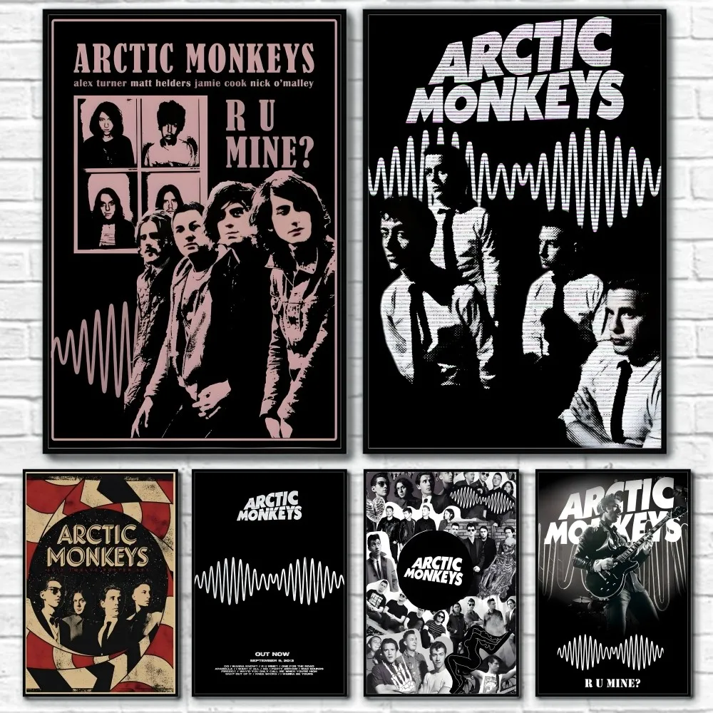 A-Arctic M-Monkeys Band Singer Retro Poster Sticky Wall Art Printing Waterproof Home Living Bed Room Bar Aesthetic Decor