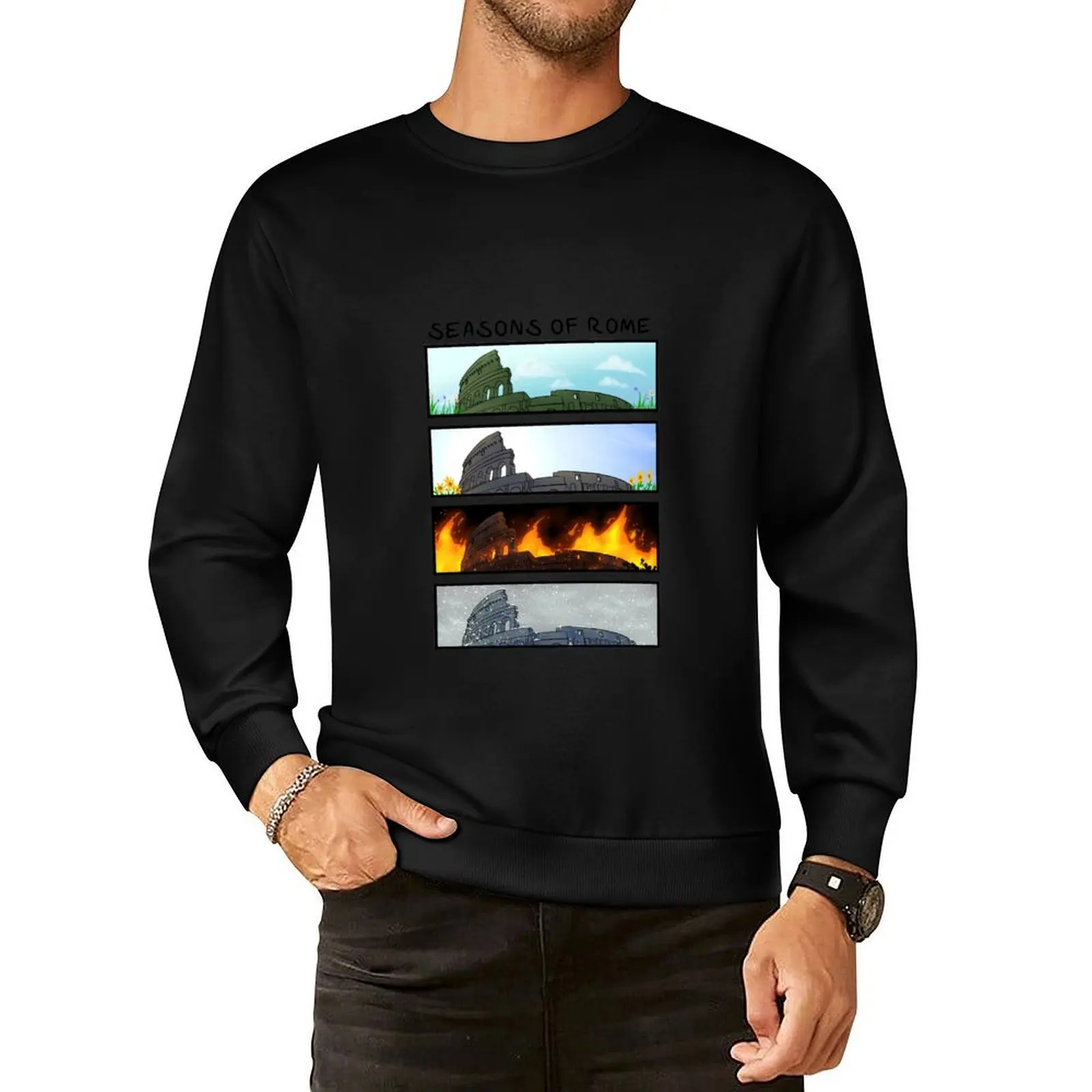 

Seasons of Rome Pullover Hoodie mens clothes men's sweat-shirt new in sweatshirts