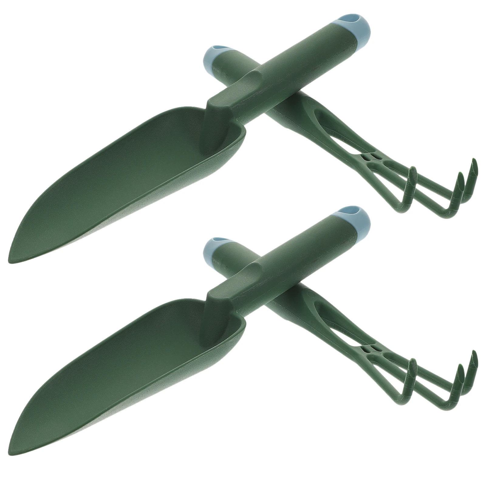 

2 set 2 Sets Plastic Garden Tool Set Indoor Plants Vegetables Durable Gardening Kit Trowel Rake Hand Tools Portable Small Tools