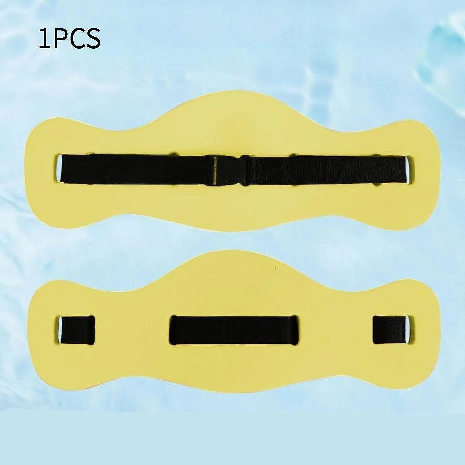 Accessorio per il nuoto con cintura da nuoto posteriore galleggiante per piscina con fibbia in schiuma EVA gialla