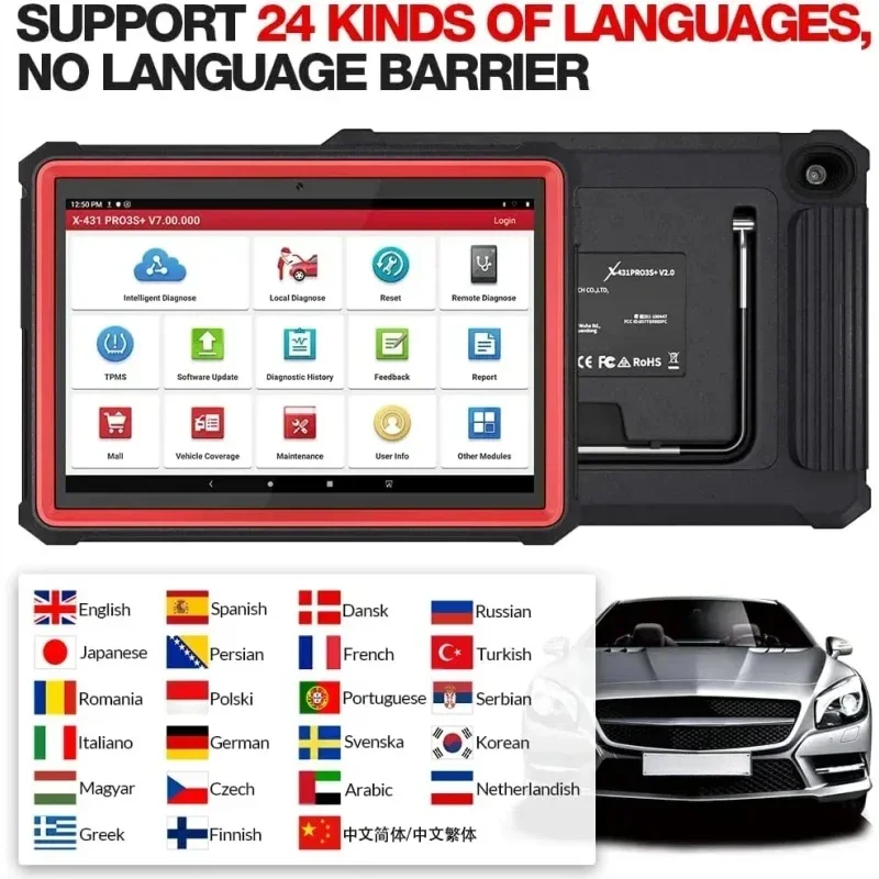 Launch Tablet for X431 Pro3S+ OBD2 Scanner 3GB RAM+64GB Auto Diagnostics Tool Works With Dz Xd Pd XP