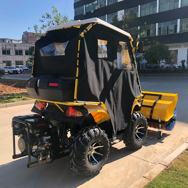 محراث الثلج عالي السرعة مع فرشاة دوارة كبيرة للمنزل المتحرك، منفاخ مجرفة الثلج الأوتوماتيكي المثبت على المقعد لمحراث الثلج على الطريق #4