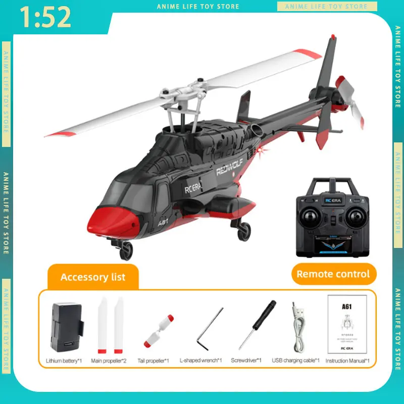 جديد 1/52 RC هليكوبتر RC ERA A61 محاكاة التحكم عن بعد هليكوبتر 4CH 6-محور الدوران طائرة مزودة بجهاز للتحكم عن بُعد اللعب عيد الميلاد هالوين هدية #1