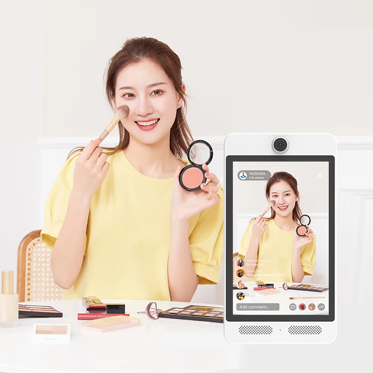 

HUSHIDA 10.1"Tiktok Mobile Live Broadcast Lcd Touch Screen Video Switcher Broadcast Live Video Streaming Deck Equipment