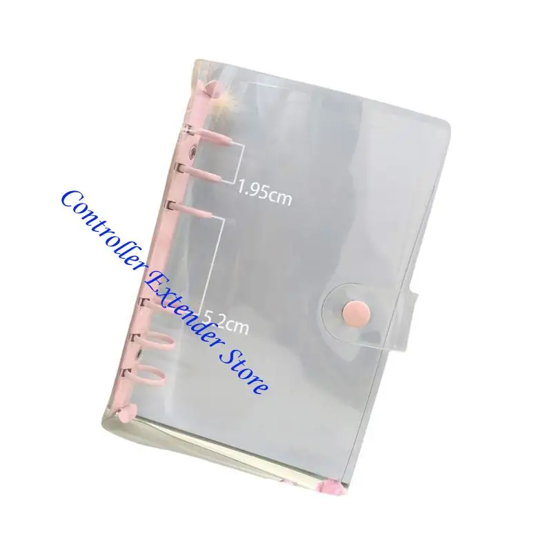 

N84B 6 Clear Binder Soft Binding Covers Refillable Planner Binder Round Ring Binder