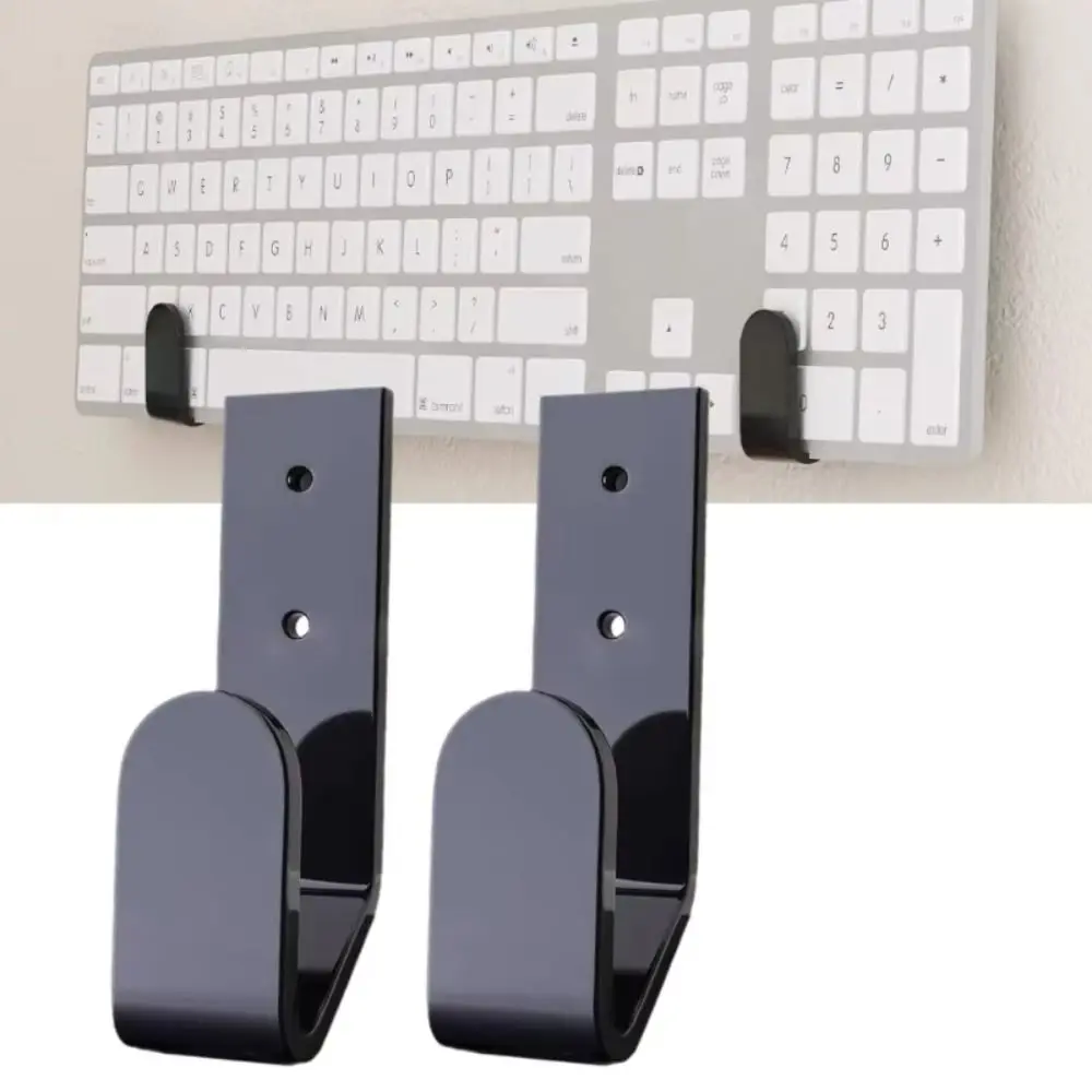 Acrylic Wall-mounted Keyboard Rack Universal Saving Desk Space Acrylic Frame Holder Durable Storage Hook Belt Rack Kitchen