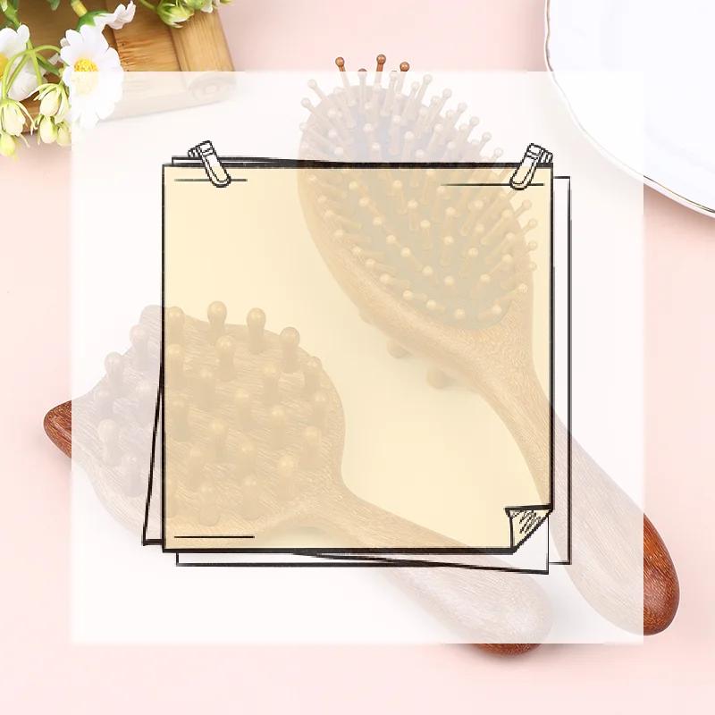 

Cushion Massage Combs Double-Sided Wood Cushion Comb Hair Brush For Hair Styling Anti-Static Scalp Stimulating Whole Body Use
