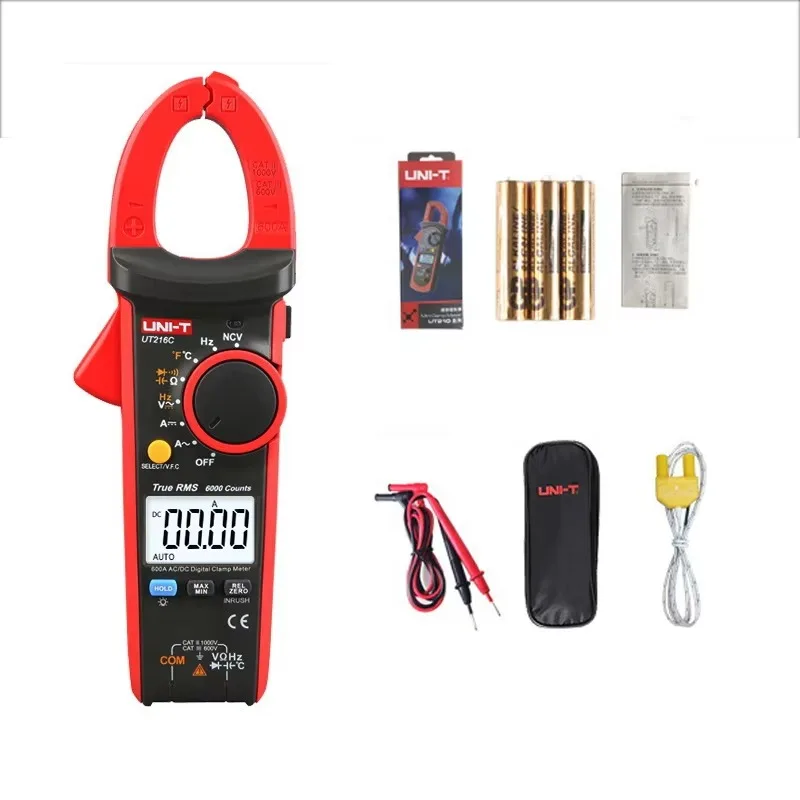 【Hot】UT216C Voltmeter Ammeter Auto Range Tester 600a Digital Clamp Meter - view 3