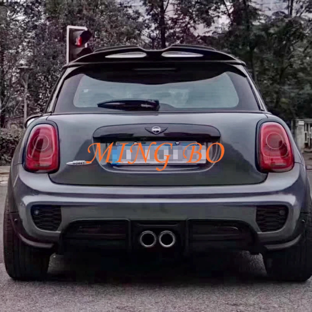 For Mini F55 F56 Cooper Carbon Fiber /FRP JCW Roof Spoiler Glossy Carbon fiber Rear Window Wing Body Kit Racing Accessories Trim