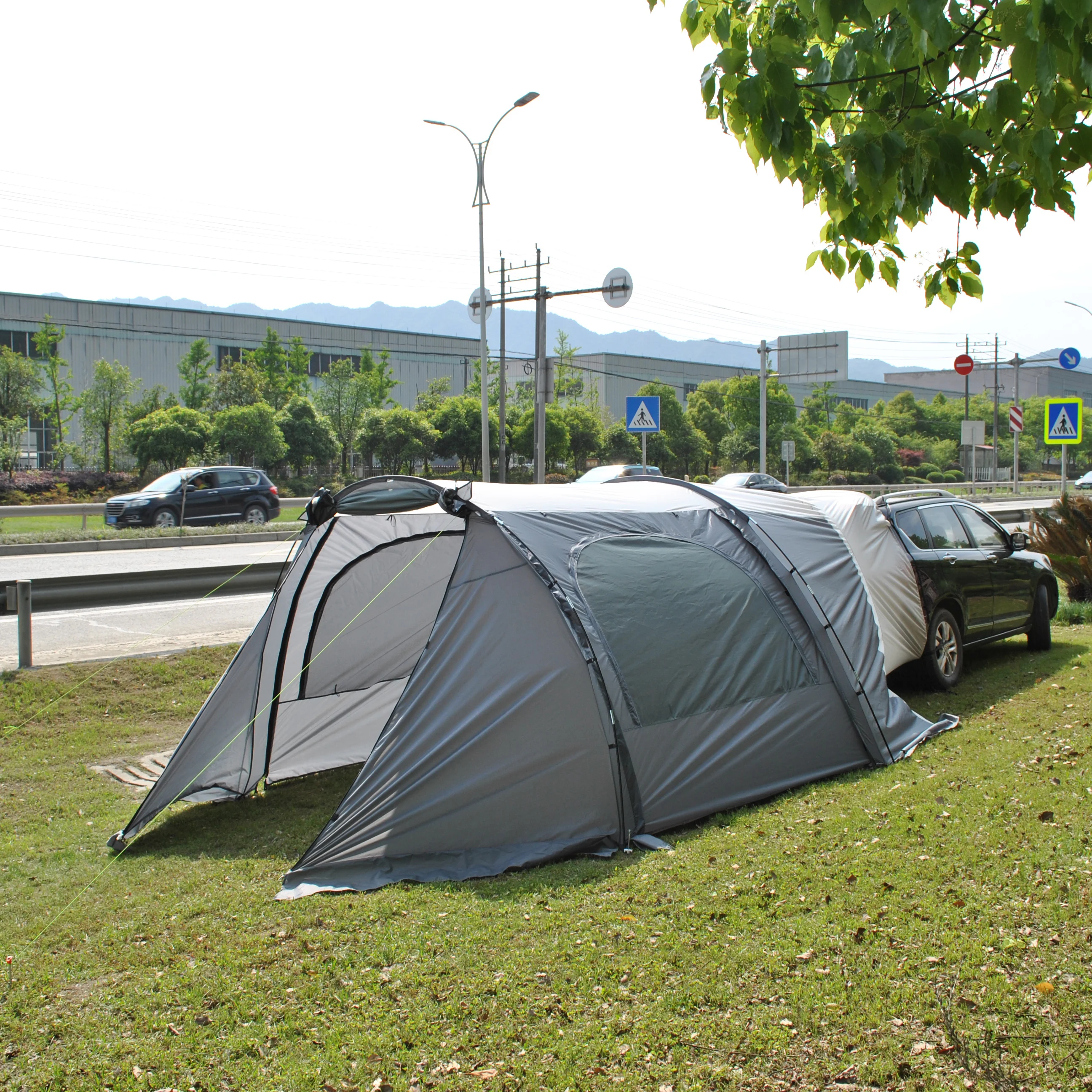 

5~ 8 people outdoor portable family camper awning tent car,CZX-487 car rear tent, 6 people family car tent