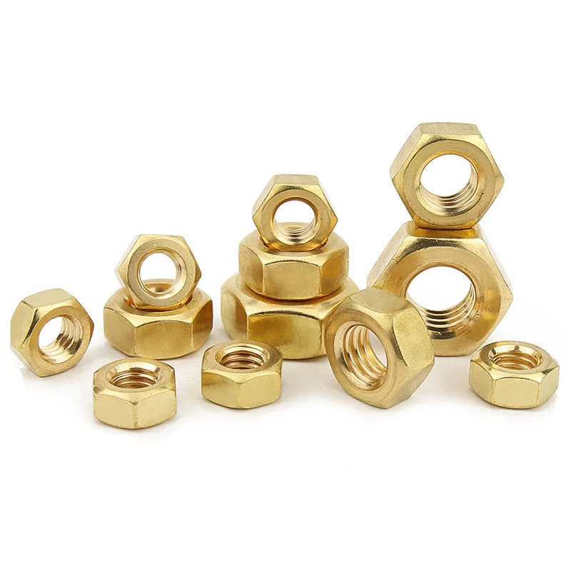 

5/100pcs DIN934 Solid Brass Copper Hex Hexagon Nut for M1 M1.2 M1.4 M1.6 M2 M2.5 M3 M4 M5 M6 M8 M10 M12 Screw Bolt Metric Thread