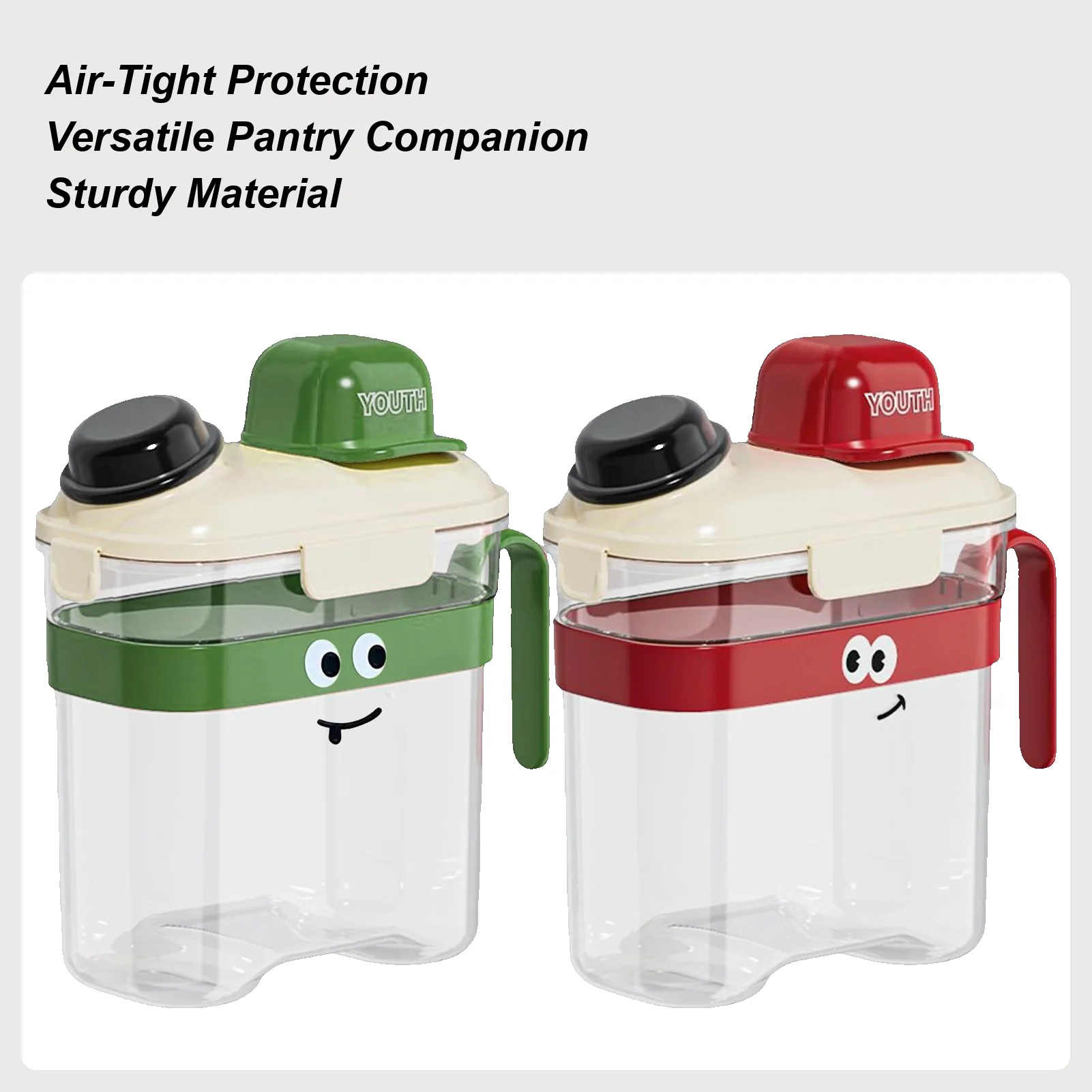 Airtight Pet Food Storage Container Dog Cat Treat Dispenser Bin with Lid for Dry Kibble Rice Flour Kitchen Pantry Organization