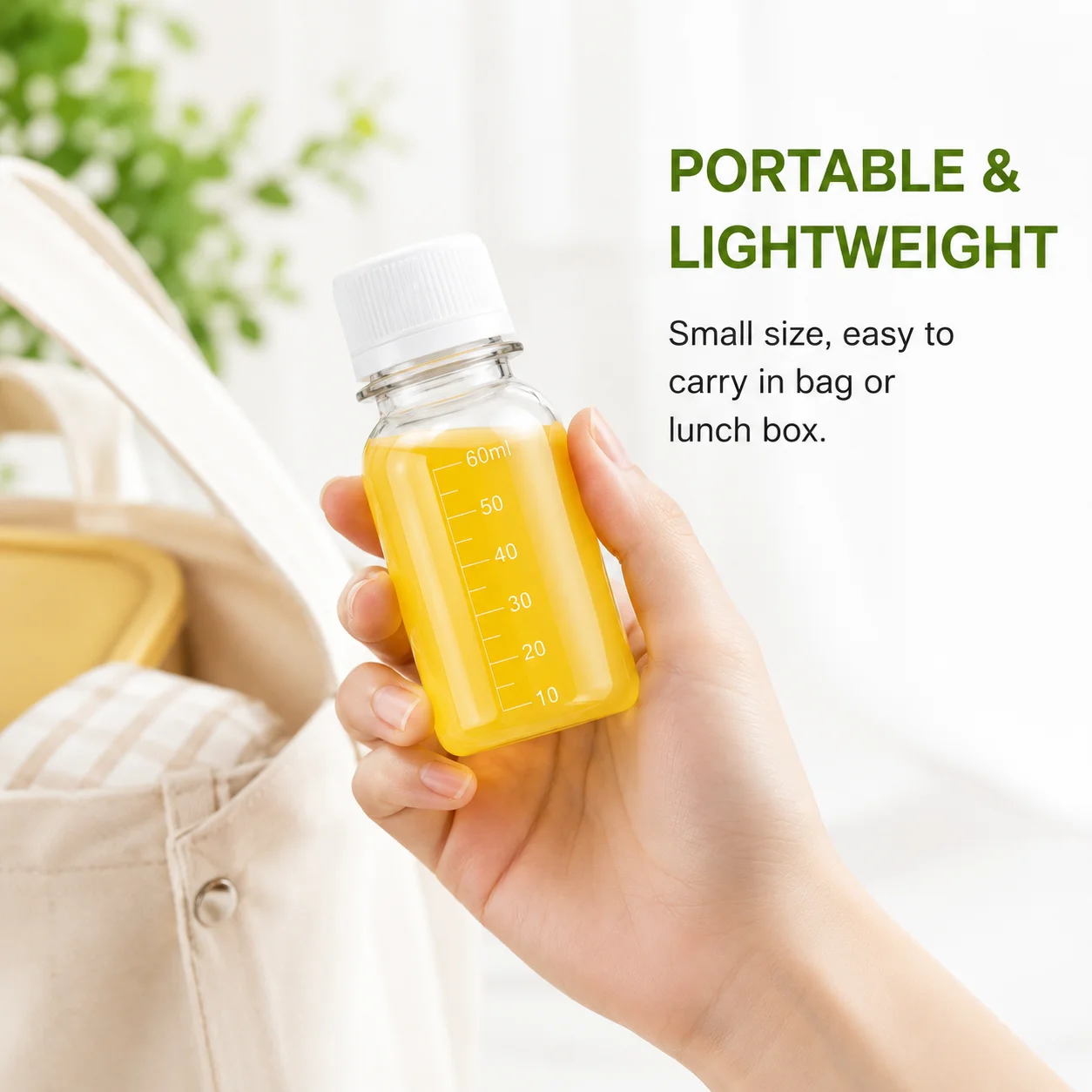 2オンス小型透明プラスチックジンジャーショットボトル4個パッ - Reusable Bottle のレビューと価格