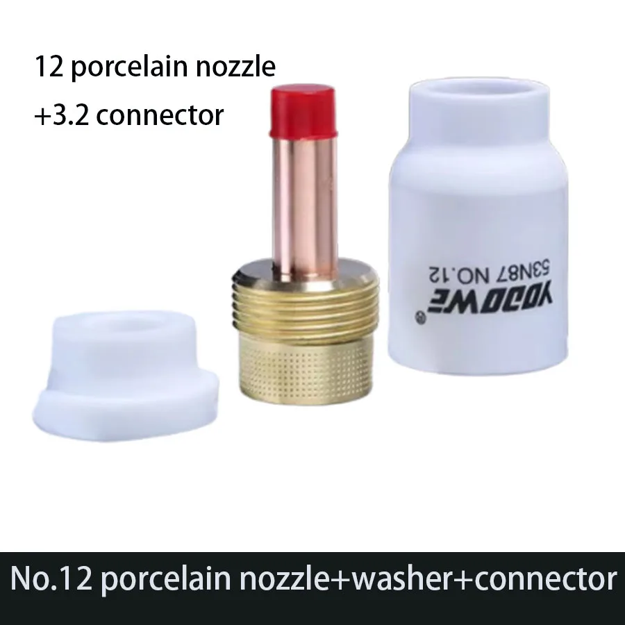 Argon arc welding ceramic nozzle accessories with mesh connection body, fluid conducting tungsten needle clamp pipe WP