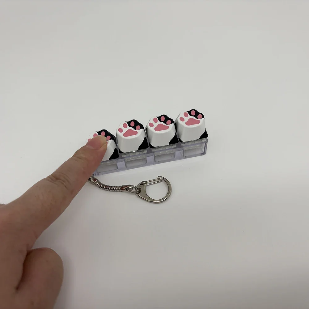 Cute Cat Claw Key Ring Pendant, Fingertip Press Decompression Tool, Creative Desktop Office Backpack Phone Hanging Accessories