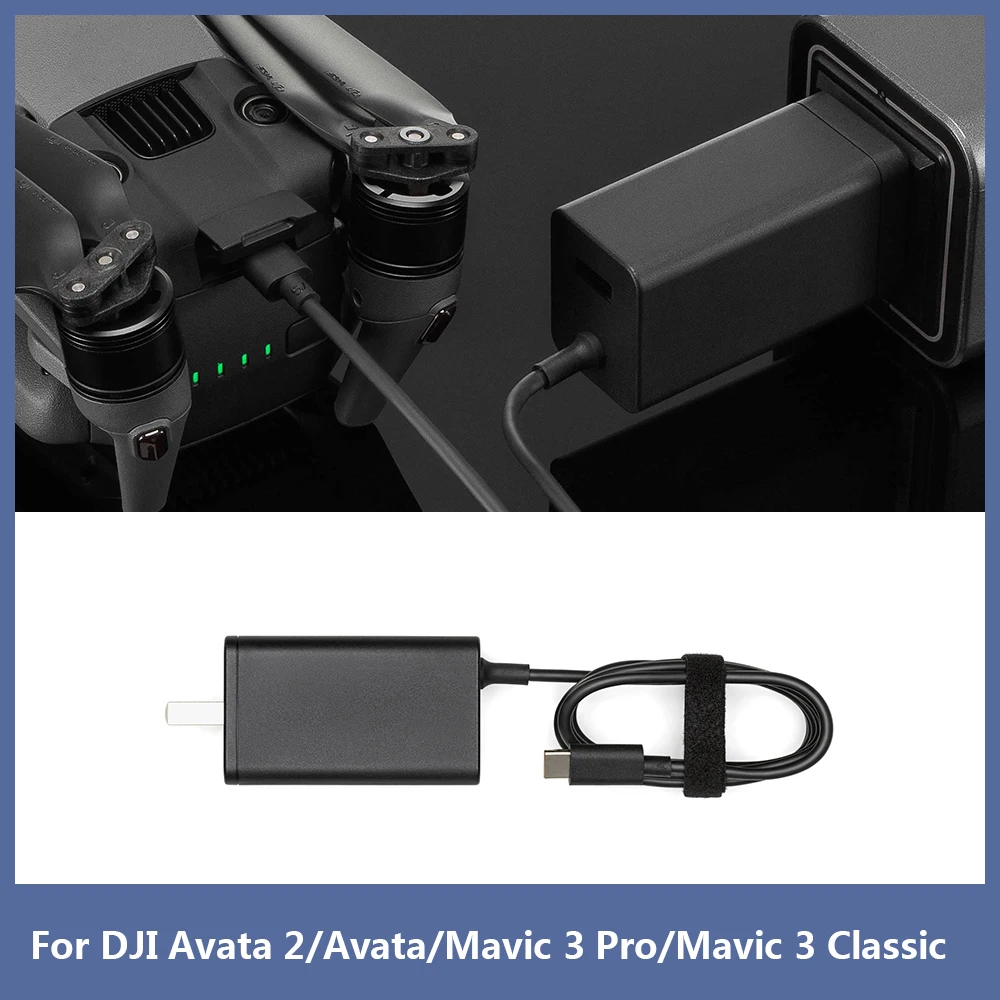 

New 65W Portable Charger For DJI Avata 2/Avata/Mavic 3 Pro/Mavic 3 Classic Battery Charging Accessories