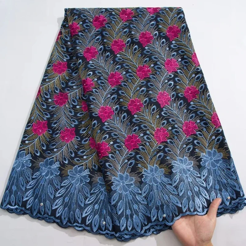 

3806 tulle lace African cotton lace embroidered fabric Evening dress or daily wear