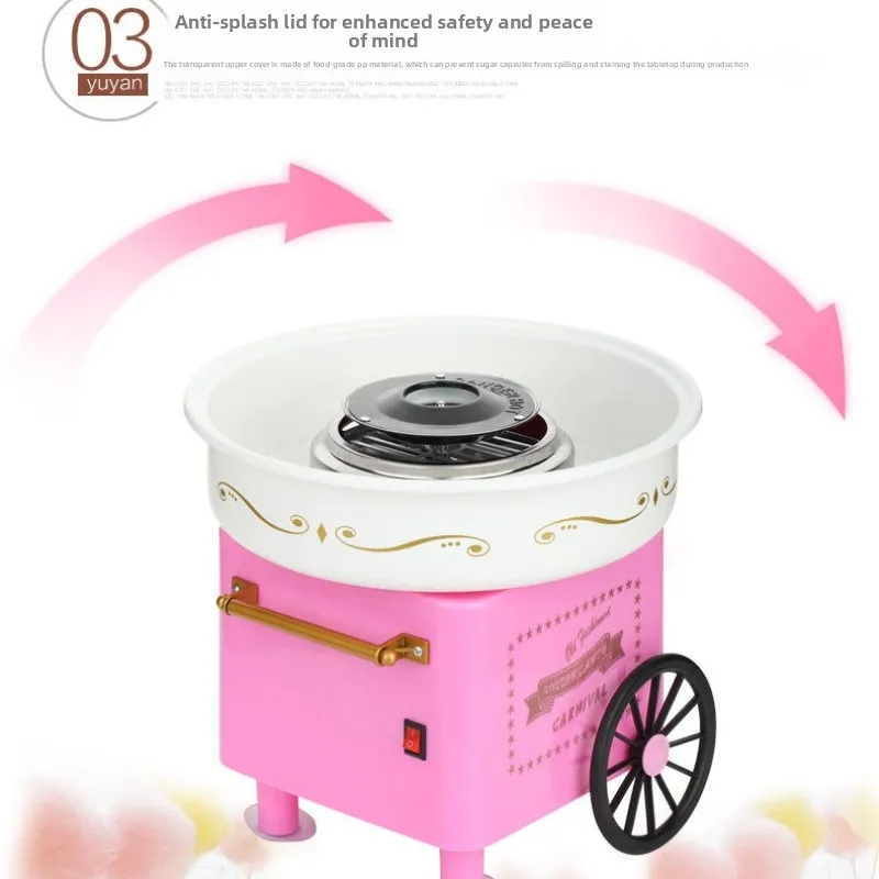 Cotton Candy Machine Snack Food Processing Equipment Home DIY Electric Automatic Fancy Mini Cotton Candy Maker Kids Gift
