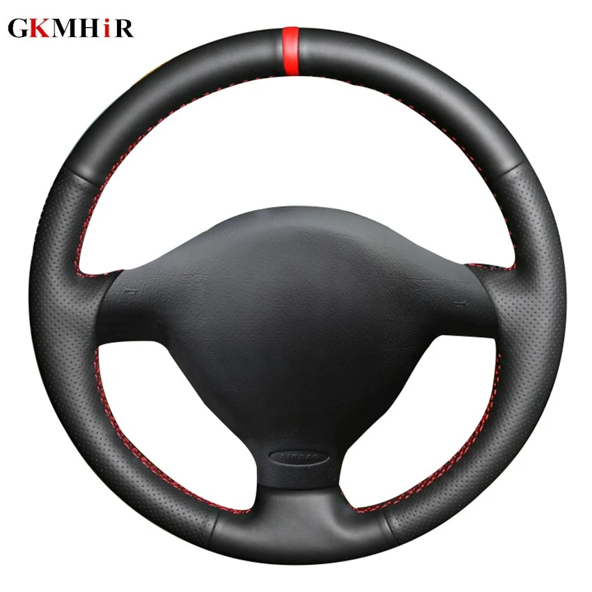 Black Artificial Leather Steering Wheel Cover for Volkswagen VW Golf 4 Passat B5 1996-2003 Seat Leon 1999-2004 Polo 1999-2002