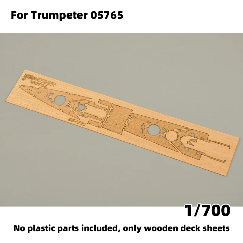Modell-Upgrade-Teile Lasergeschnittene Holzdeckplatte mit selbstklebender Ankerkette für TRUMPETER 05765 HMS Renown British 1945 1/70 – Detail 1
