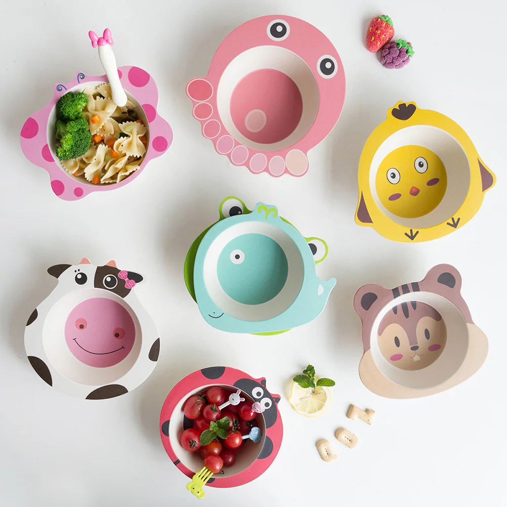 

Kids Bamboo Fiber Bowl Butterfly Unbreakable Lightweight Eco-Friendly Child Dishes Feeding Tableware Toddler Child Dishes
