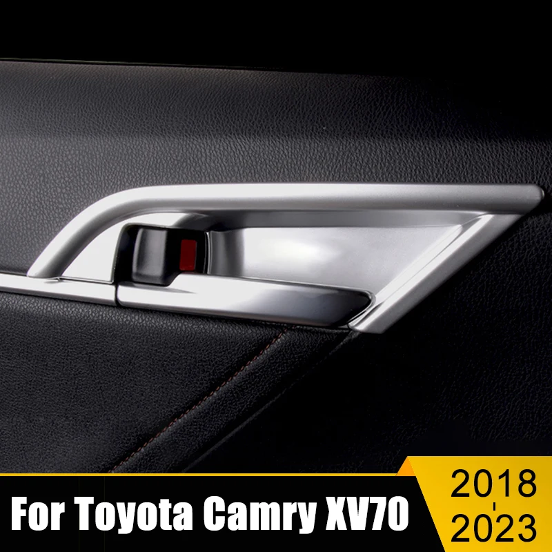 

Car Accessories For Toyota Camry XV70 2018 2019 2021 2022 2023 ABS Carbon Auto Inner Door Handle Bowl Covers Trims Stickers