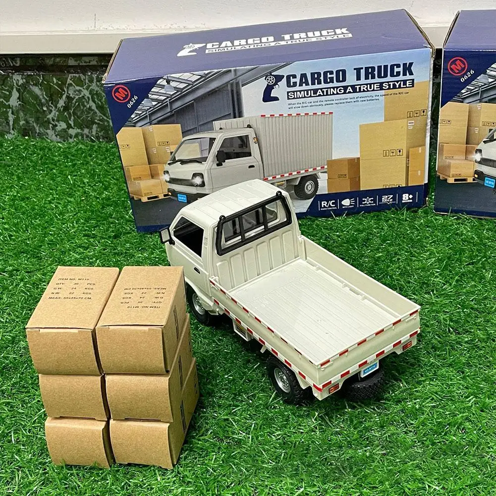 1:10/1:16 Wpl D12 Rc Car Simulation Drift Climbing Xmas Light Electric Gifts Cargo Birthday Rc Truck Model Led Toy J4J7
