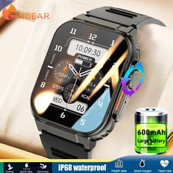 Reloj inteligente para hombre y mujer, dispositivo resistente al agua IP68, con Pantalla AMOLED de 1,96 pulgadas, llamadas, Batería grande de 600 mAh, música Local, auriculares TWS, 2024