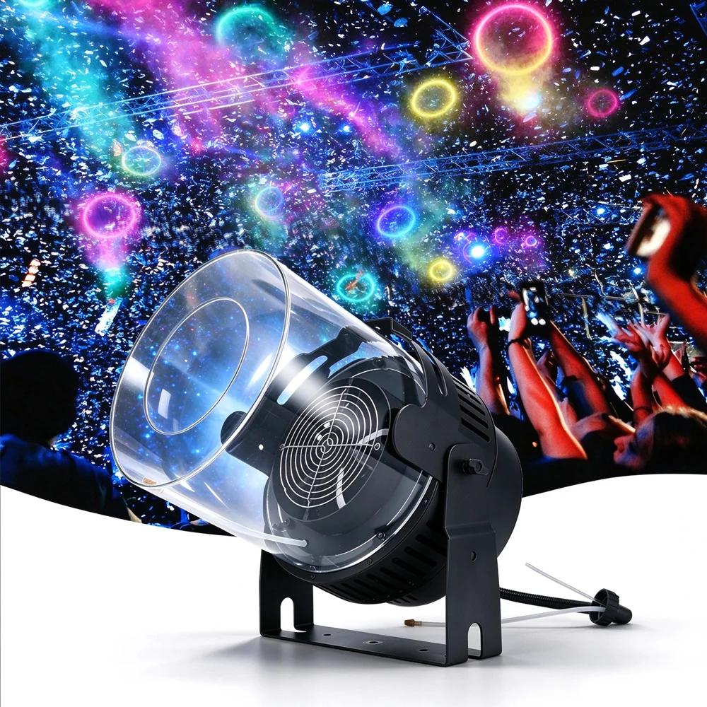 Smoke Ring Machine 600W RGB LED Ring Fogger DMX512 Fog Machine Shoot Visible Smoke Rings For Wedding Party DJ Club Live Show Bar