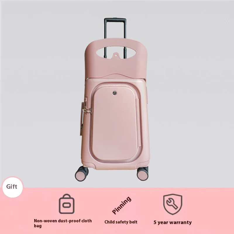 Luggage With Portable Seat Design For Children and adults Front Zipper Easy To Access Multifunctional suitcases