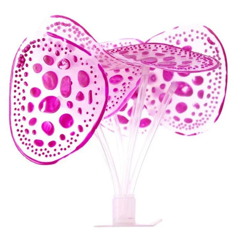 Fluorescent Silicone Artificial Fish Tank Aquarium Coral Plant Ornament Pets Underwater Decors with Strong Suction Cup