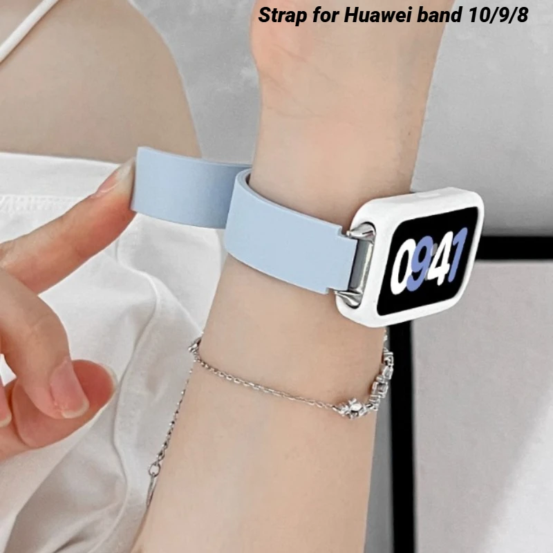

Magnetic Strap For Huawei band 10/9 Sport Watchband for Huawei band 9/8 Correa Bracelet Women Men Wristband Smartwatch Belt